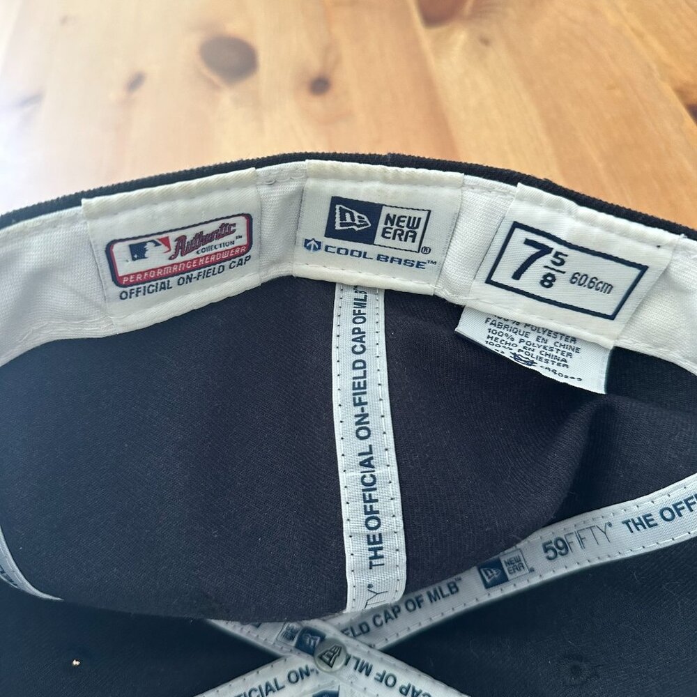 New Era 59FIFTY NY Yankees Fitted Hat 7 5/8 Cool Base Stars & Stripes - Picture 3 of 4